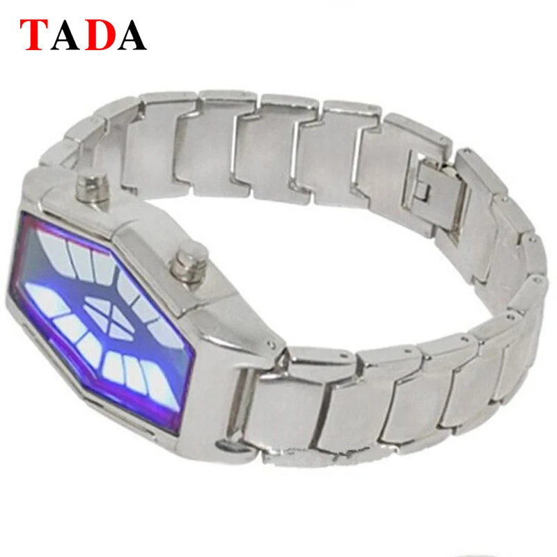 2018 Reloj Hombre Тада бренд Уникальные военные змея ромб Head multi Цвет светодиодные