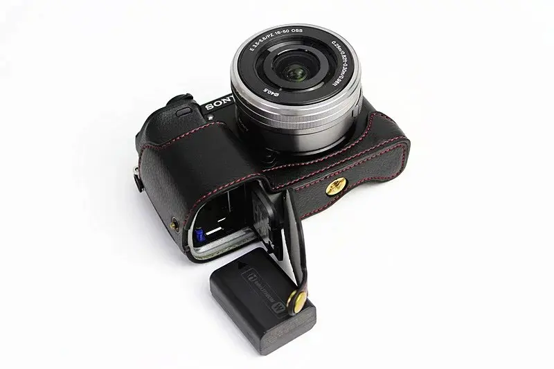 Сумка для камеры из натуральной кожи чехол Sony A6000 A6300 A6400 профессиональный модный