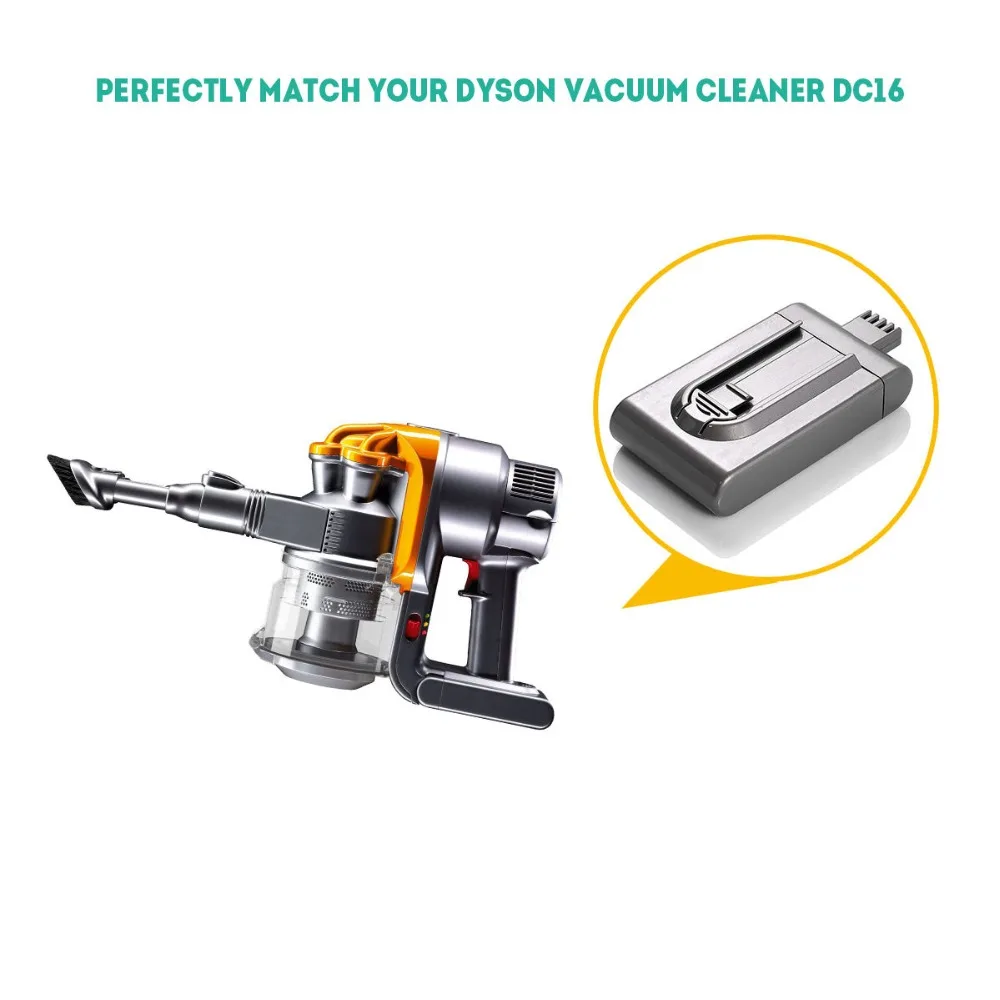 2X2000 mAh 21,6 V литий-ионный DC16 пылесос Замена батареи для Dyson DC16 DC12 12097 BP01 912433-01