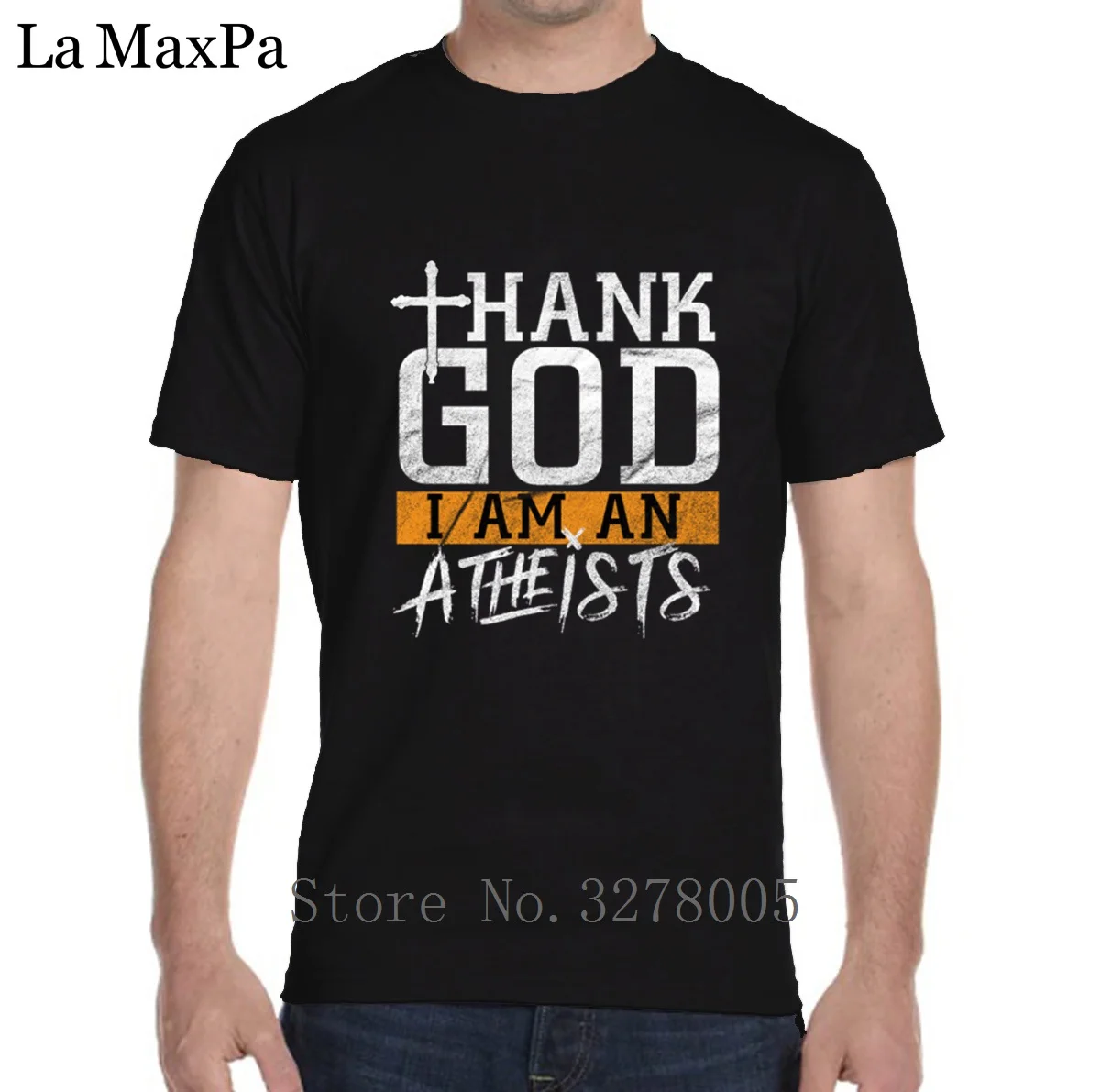 Футболка мужская под заказ модная футболка с надписью Thank God I Am Atheists оригинальная