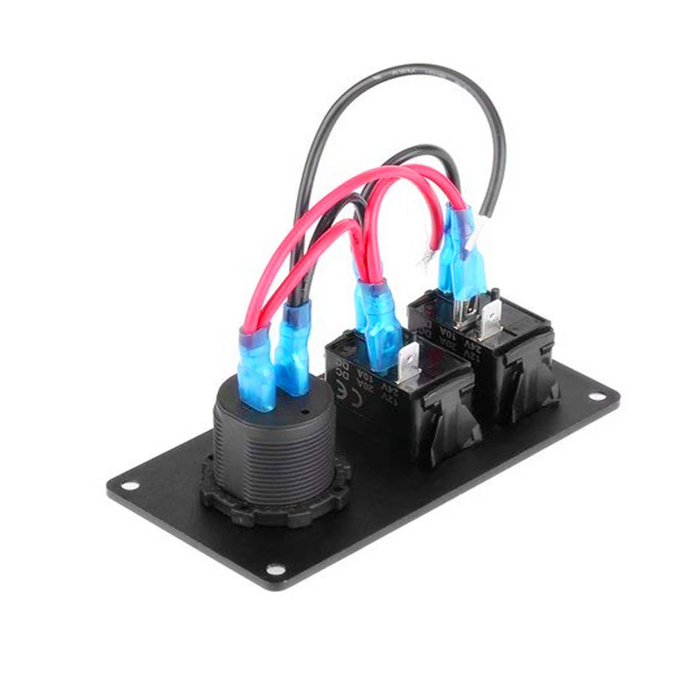 5 Pin 2 Gang переключатель Панель 12 24 V Dual USB Зарядное устройство 3.1A Водонепроницаемый