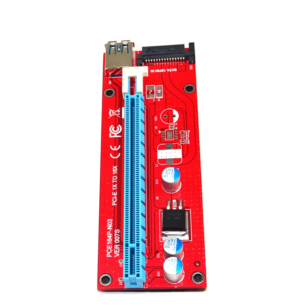USB 3,0 PCI-E Express удлинитель Riser Card Adapter Usb Pcie X1 to X16 SATA 15pin для BTC Litecoin ETH Miner Bitcoin Mining Tool