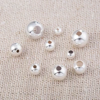 2 10mm authentic 925 sterling silver ball sead bead mostacilla for diy charm bracelet jewelry making supplies wholesale business