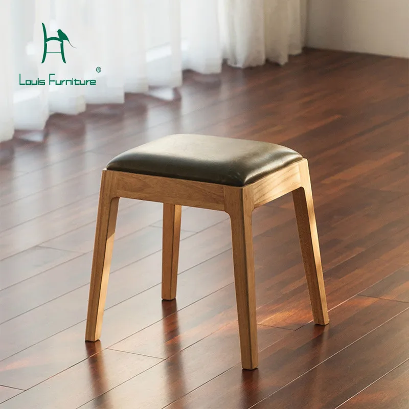 

Solid wood minimalist modern leather soft makeup