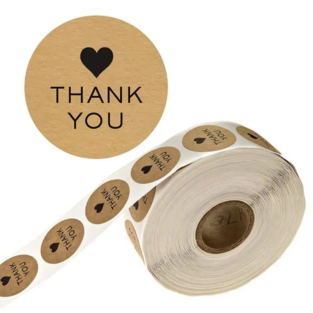 500 шт/рулон Круглый Спасибо стикер s выпечка торта DIY печенье буквы Подарочная