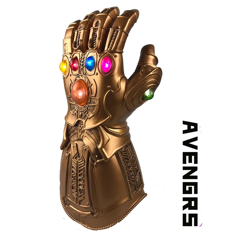 Мстители Endgame Бесконечность Gauntlet Косплей танос светодиодный свет ПВХ экшен