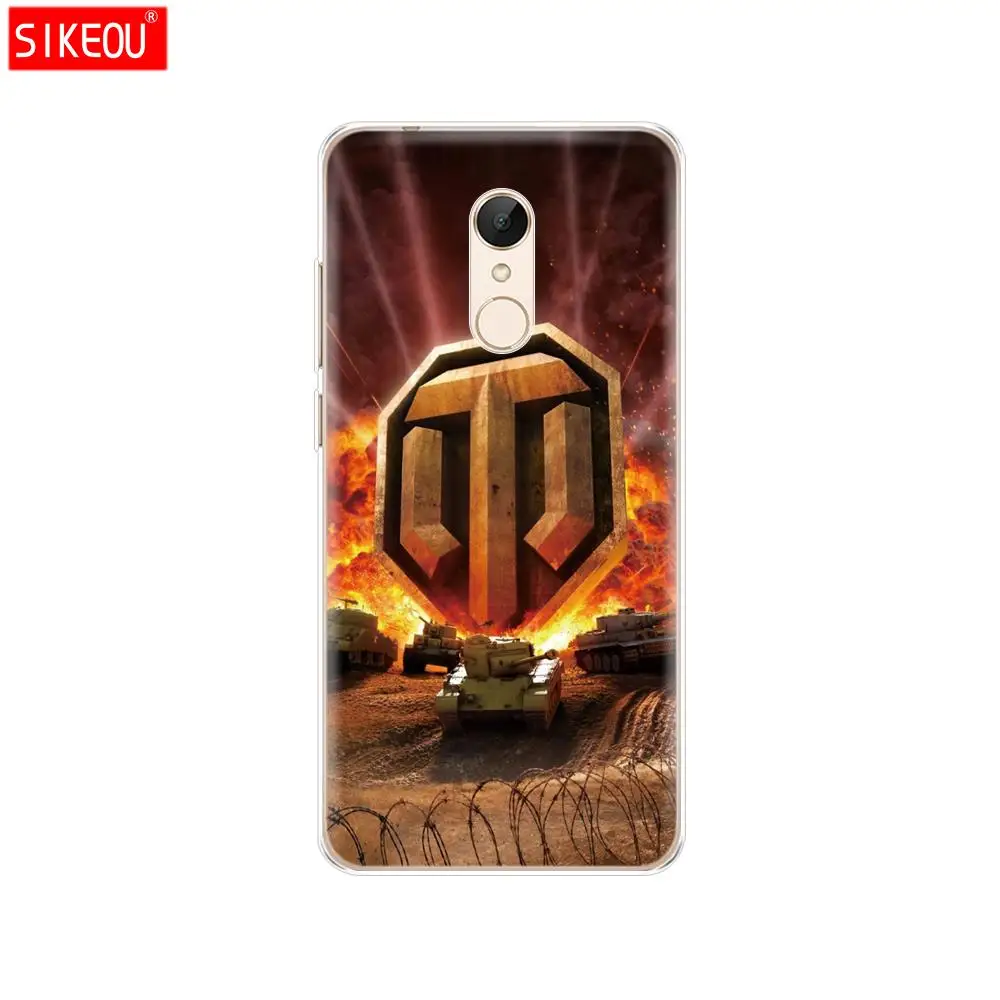 Силиконовый чехол SIKEOU world of tanks для Xiaomi redmi 5 4 1 1s 2 3 3s pro PLUS note 4X 4A 5A | Мобильные