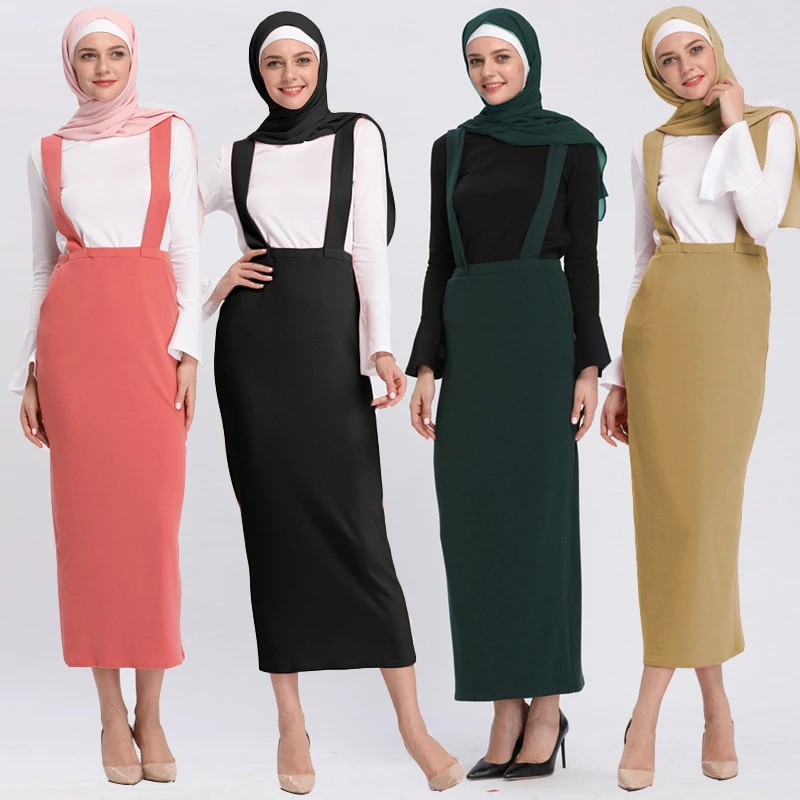

Vestidos Abaya Дубай Ислам Арабский длинный мусульманский хиджаб юбка подтяжки платье Абая для женщин турецкая исламская одежда