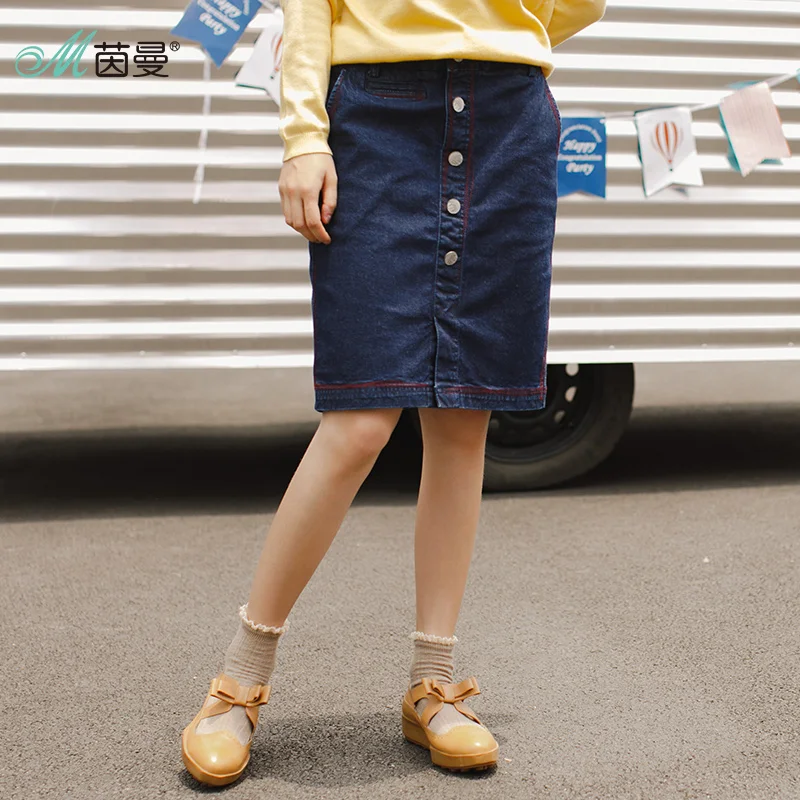 Женская Осенняя юбка INMAN НОВАЯ тонкая ковбойская облегающая на пуговицах|bust