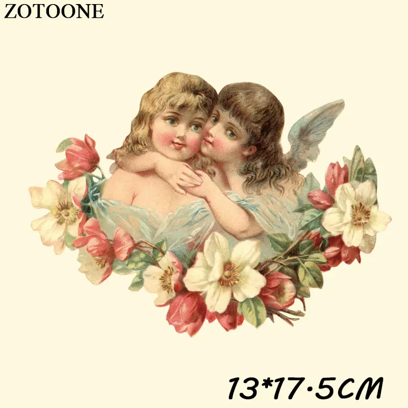 ZOTOONE гладить на цветок ангел патчи для одежды наклейки футболка Переводные