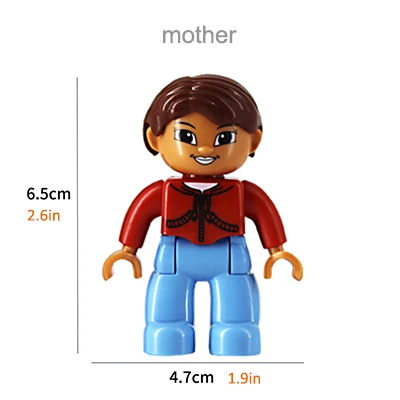 mother Строительные блоки персонажи серии family фигурки совместим с Duplo кирпичи Duplo совместимые фигурки пластиковые игрушки Детский подарок - Цвет: mother