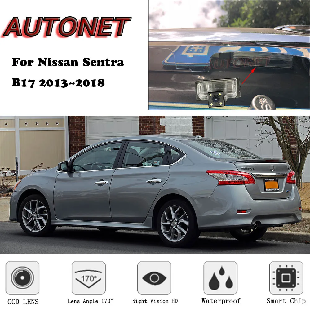 Автомобильная камера заднего вида для Nissan Sentra B17 Sedan 2013 2014 2015 2016 2017 2018 CCD/ночное