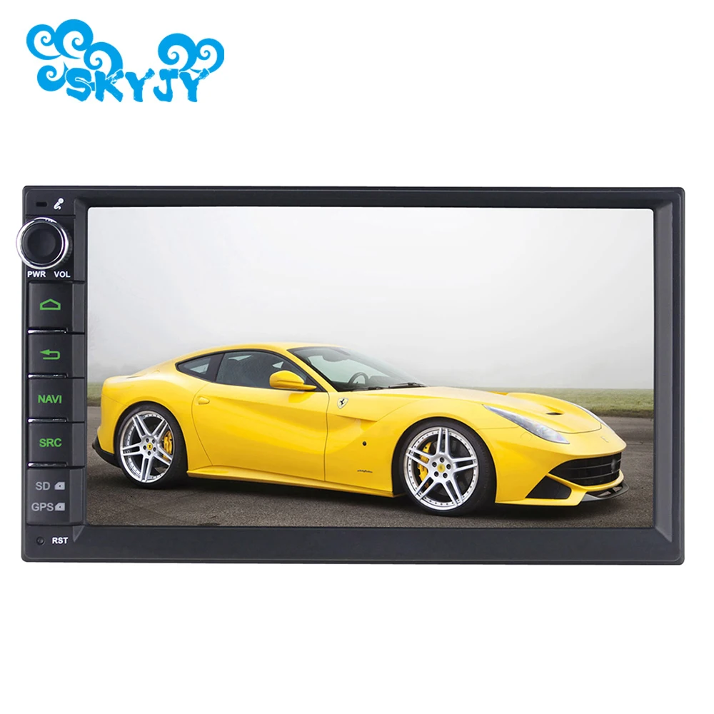 Новый 7 &quotУниверсальный автомобильный аудио стерео GPS навигация двойной 2 Din 1024*600