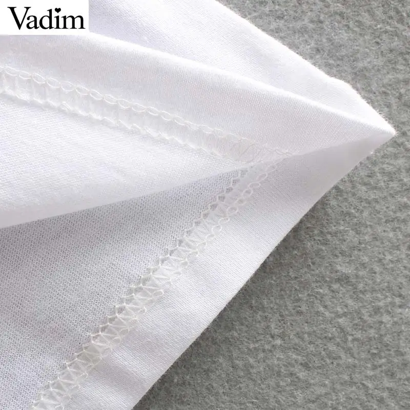 Vadim Женская шикарная футболка с цветочным принтом круглый вырез короткий рукав