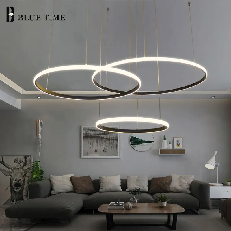 Black&ampWhite Body Modern LED Chandelier Lamps For Living Room Bedroom PVC Lighting Indoor Home Illumination AC 90-260V | Лампы и