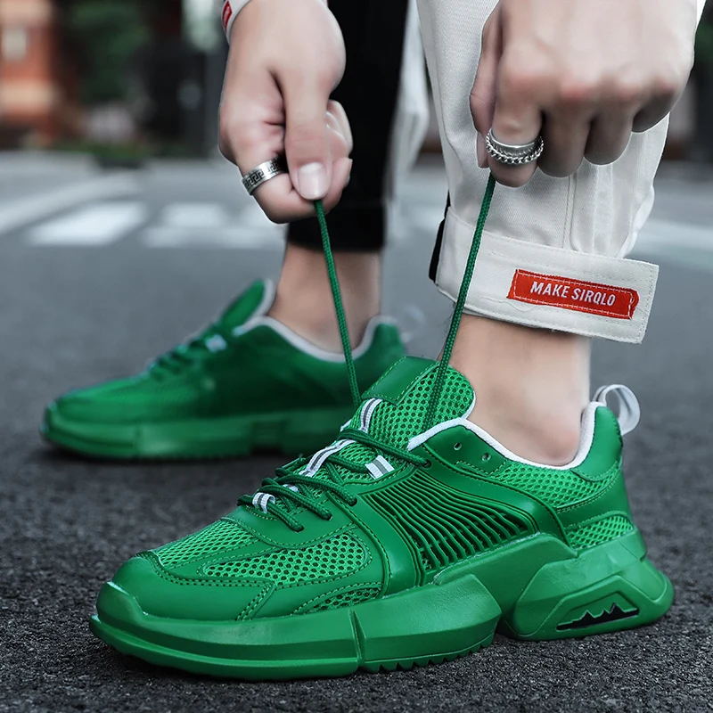 Baideng новые зеленые синие спортивные туфли для мужчин летние дышащие мужские