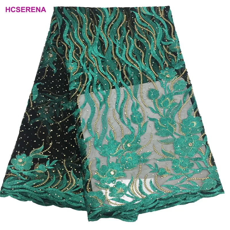 Высококачественная новейшая кружевная ткань 2018 желтая вышитая фатиновая