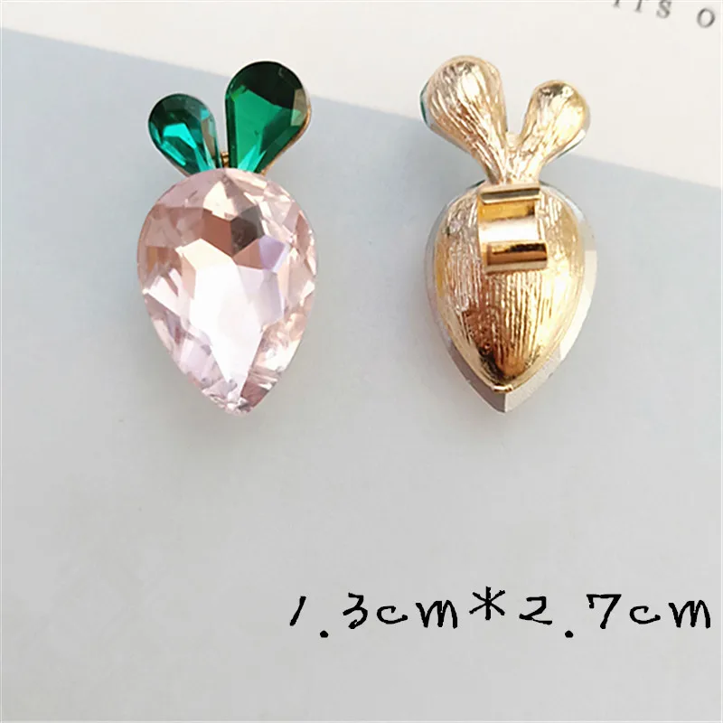 SEA MEW 10 шт 19 мм модный металлический сплав Кристалл Rhinestone морковь соединители Шарм