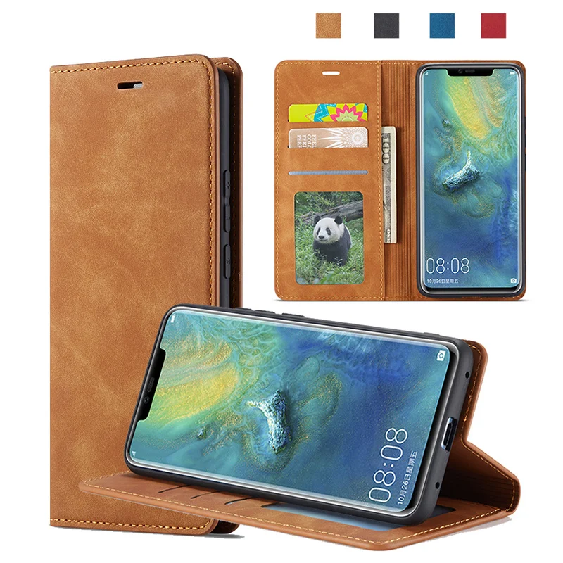 Чехол для Huawei Mate 20 P20 Mate20 Pro Lite Nova 3e Etui Роскошный кожаный флип кошелек с подставкой