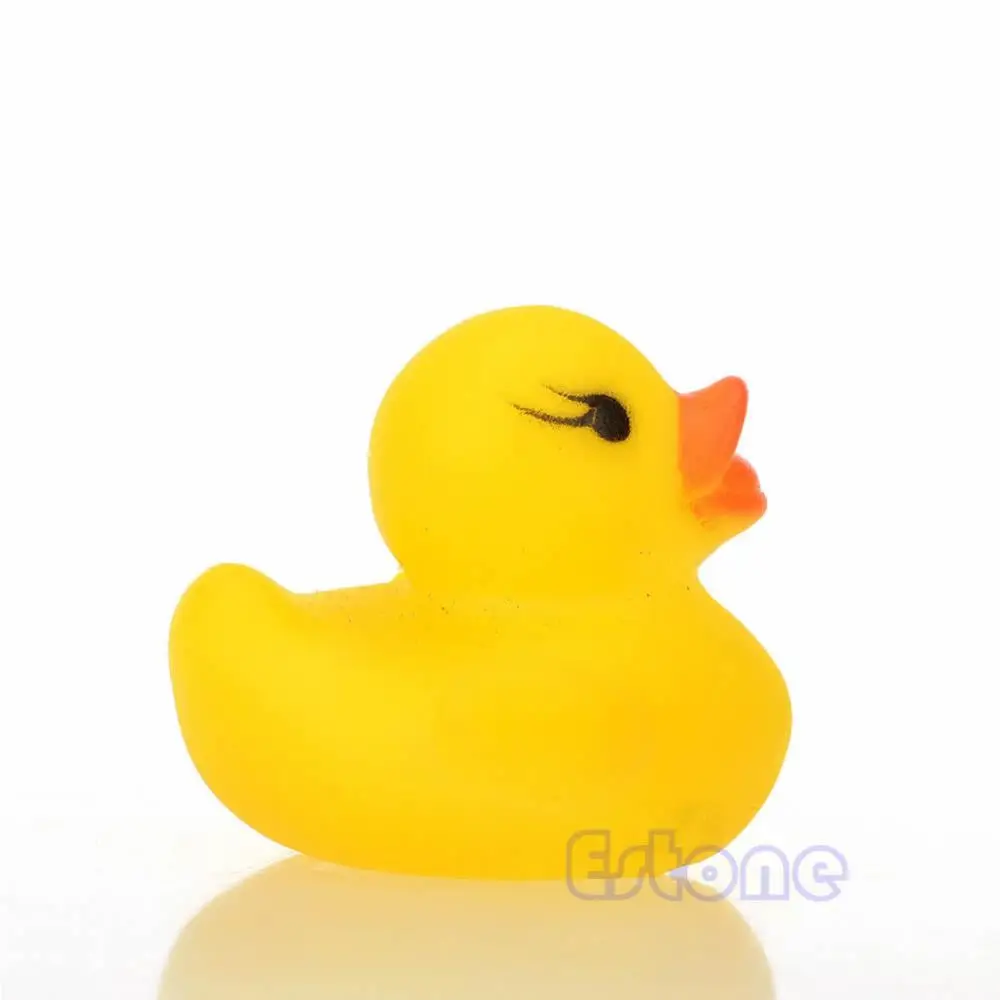 

1 Pc Yellow Baby Children Bath Toys Cute Rubber Squeaky Duck Ducky