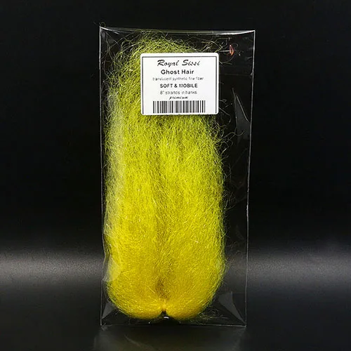 yellow PERSUADER 10 опциональный цвет, завязывание мушек, волосы призрака, волокно, полупрозрачное ультратонкое, блестящие синтетические волосы, Стример Летать, рыболовный материал - Цвет: yellow