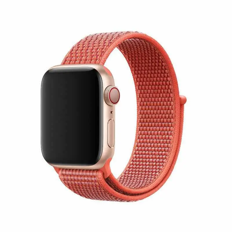 Новый отражающий Спортивная петля для Apple Watch группа 42 мм 38 40 44 тканые нейлоновый