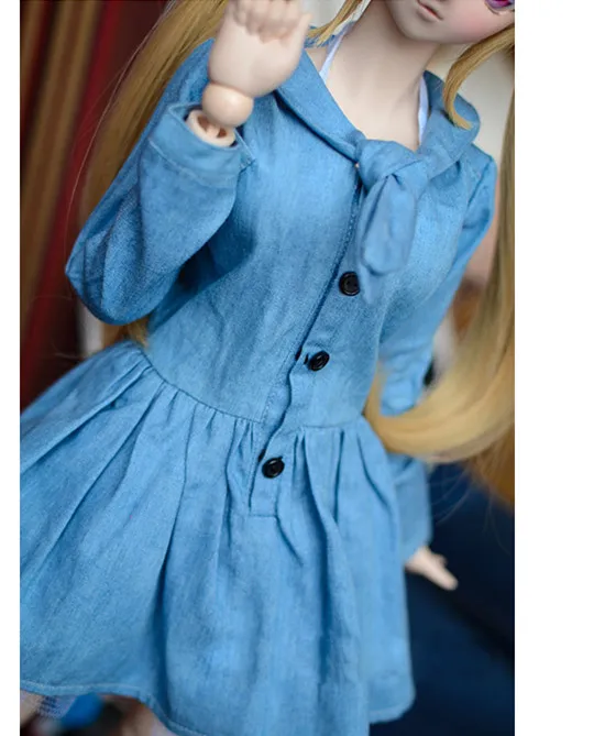 Одежда для кукол синий консервативный стиль морской Узел платье для 1/3 BJD DD SD SD10 SD13 SD16 DY Одежда для кукол