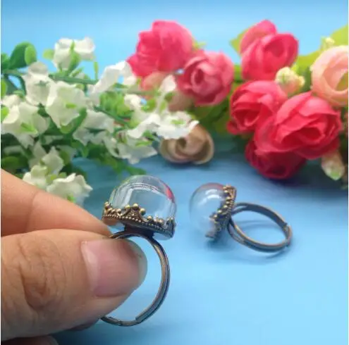 50 компл./лот 15 мм прозрачный открытый полусферический Круглый купол стеклянный