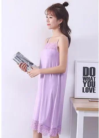

2020 New sexy womens sleepwear sleeveless model cotton nightgowns female lace princess nightdress summer dress A790