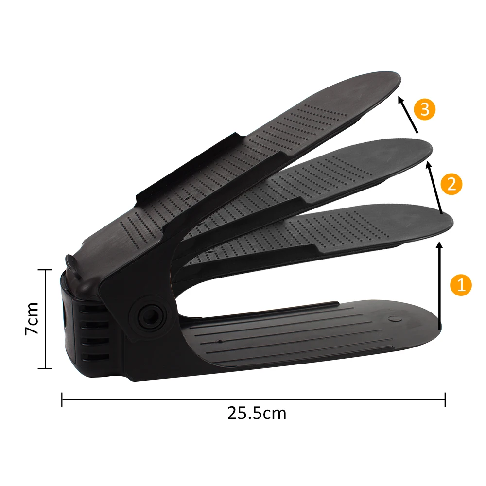 Shoe Rack 6Pcs Easy Adjustable Storage Plastic Shoes Holder Organizer Space Saver Fix All | Дом и сад