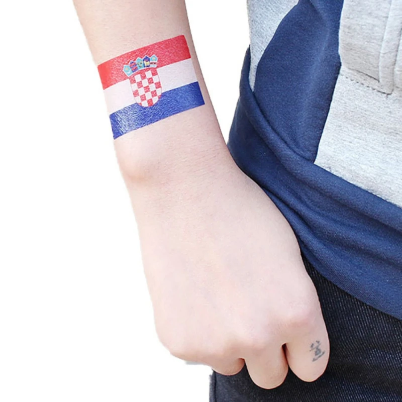 

10pc Temporary Tattoo Stickers International FooCountry Flag Printed Waterproof Face Hand Sticker Football Soccer Fans Souvenirs