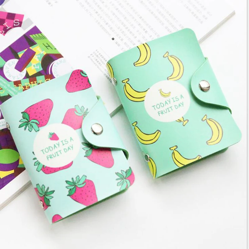 Cute 24 Bits Card ID Holders Case PU Leather Function Business Holder Women Credit Passport Bag Wallet | Багаж и сумки