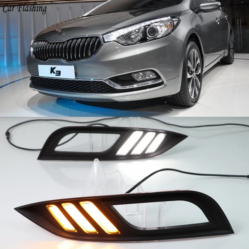 2 шт. светодиодсветодиодный дневные ходовые огни для Kia K3 Cerato 2013 2014 2015 2016|Фара авто