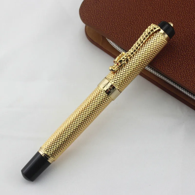 Advanced Jinhao все цвета Роскошный Дракон яркие золотые квадраты баррель Бизнес Офис