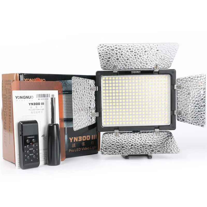 Yongnuo YN300 III YN-300 3200 k-5500 K CRI95 камера фото LED Видео свет с 5200mAh NP-F750 аккумулятор зарядным