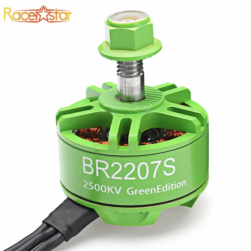 Бесщеточный двигатель Racerstar 2207 BR2207S Green Edition 1600KV 2200KV 2500KV 3-6S для радиоуправляемых