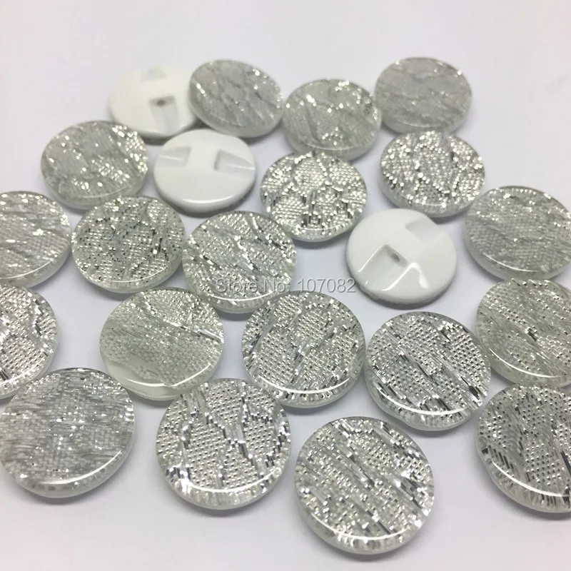 

300pcs Silver Dress Buttons 15mm Resin Glitter Sparkly BUTTON sewing accessories scrapbooking cardmaking embellishments