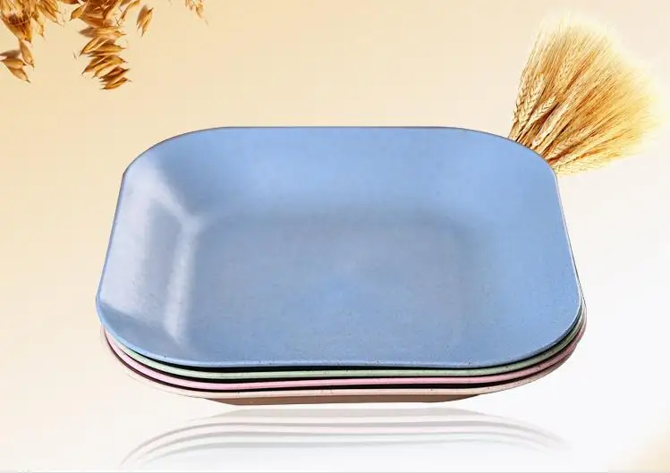 1 шт. креативное прямое блюдо из чистой натуральной пшеничной соломы