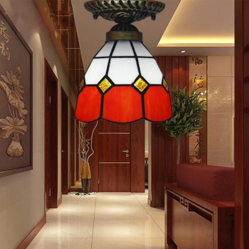 LED Tiffanylampe средиземноморская Тиффани лампа-Русалка AC 110/220V E27 оболочка лампа для