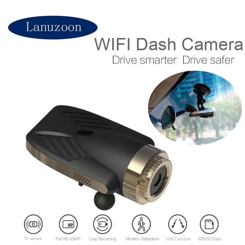 Видеорегистратор Wi Fi видеорегистратор для автомобиля видеокамера Full HD 1920x1080 P