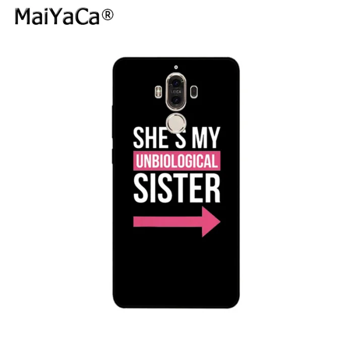 Чехол BFF с надписью she is my sister для телефона Huawei P20 P30 Pro lite P10 plus P9 Mate 10 20 pro Honor view Y7 Y9