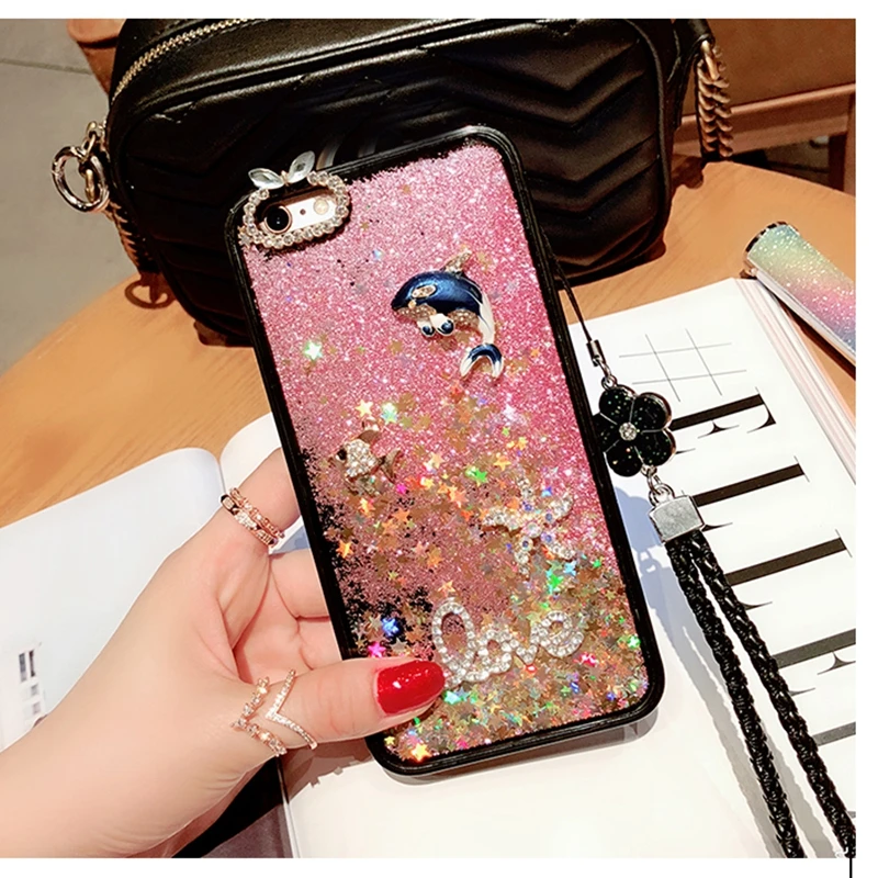 Мягкий чехол для телефона iPhone X XS MAX XR 6 6s 7 8 plus милый с рыбками звездами