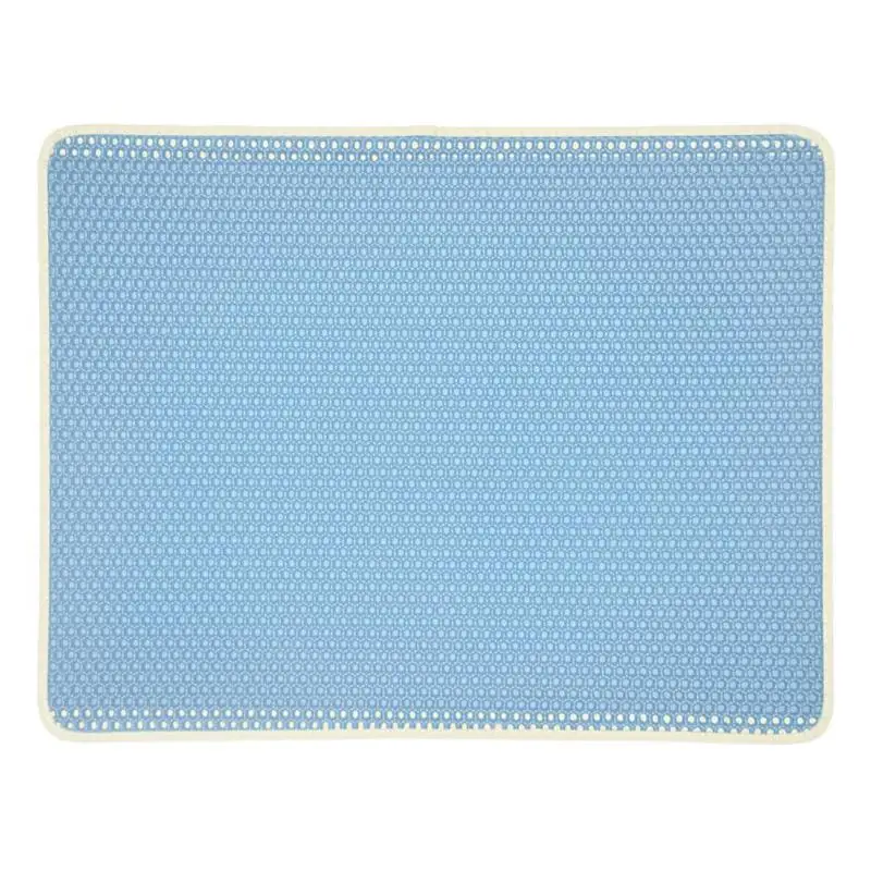 Sky Blue Складной коврик для кошачьего туалета, водонепроницаемый сотовый просеивающий коврик, защитный напольный ковер, экологически чистый EVA пенопластовый коврик для мусора - Цвет: Sky Blue