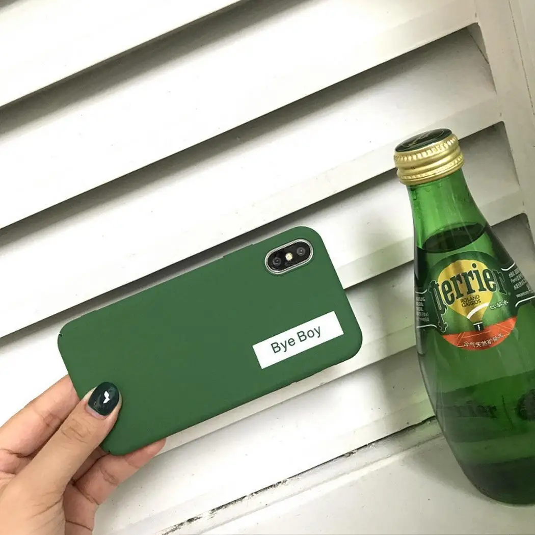 Letter Print PC Mobile Phone Case Back Cover Anywhere You Need For Green Easy to install and take off. iPhone |
