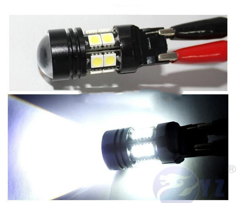 2 шт. T20 7440 W21W 7441 белый КРИ чипы R5 12 SMD светодиодный сигнал поворота резервного
