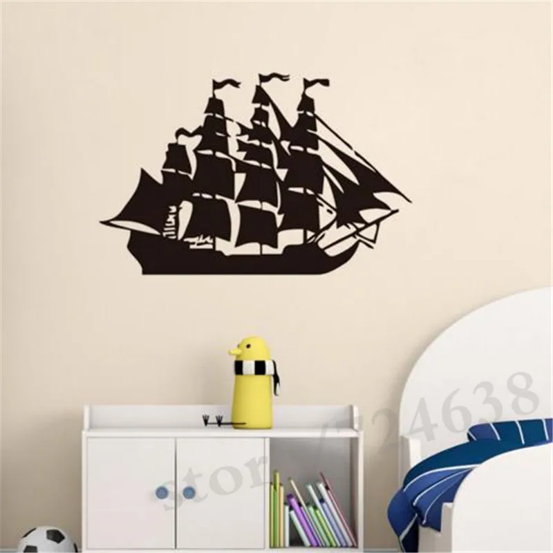 Художественный дизайн пиратский корабль настенные наклейки для детской комнаты