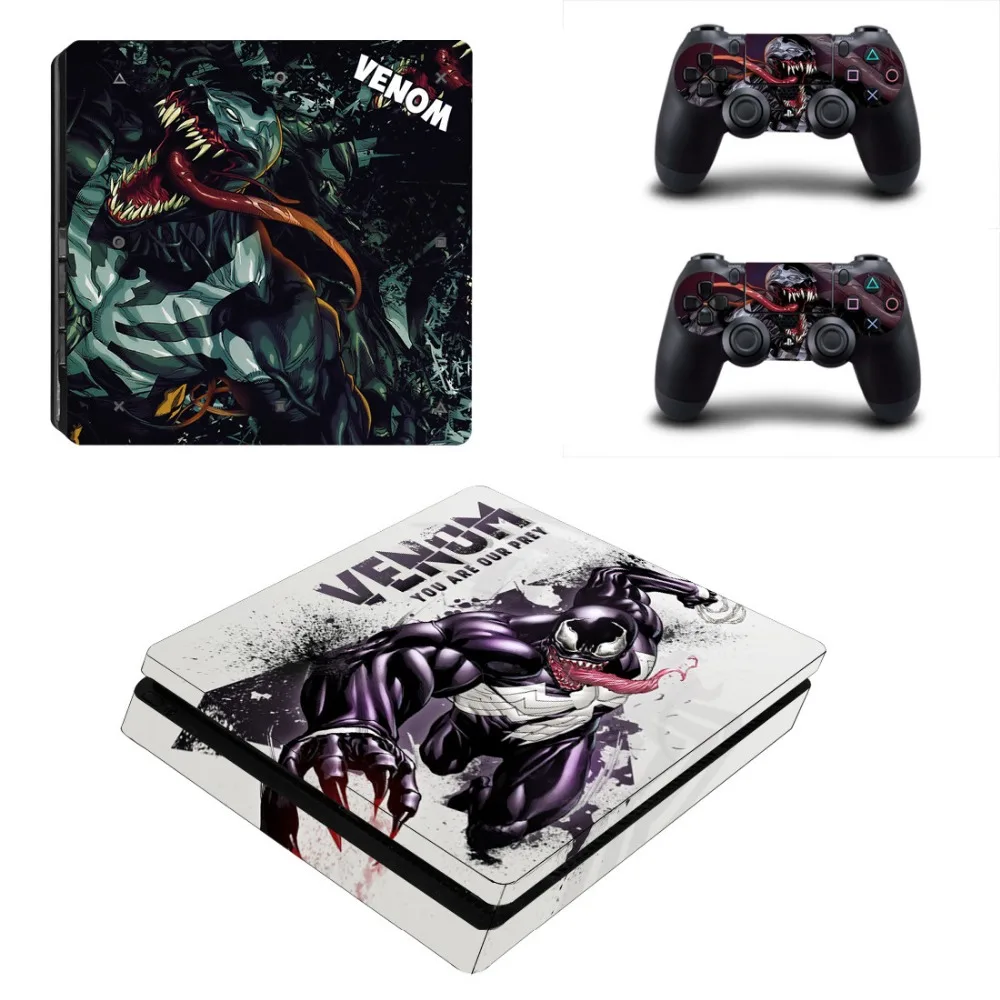 Горячая игра Venom кожа Наклейки Обложка для Playstation 4 PS4 тонкая консоль и контроллеры