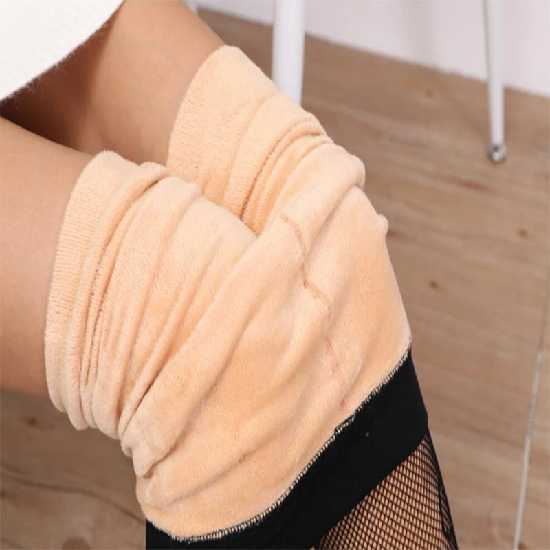 Модные женские зимние теплые колготки ажурные бархатные эластичные тонкие