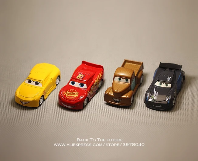 Disney Pixar Cars 3 Ligtning Mcqueen Jackson Cruz Smokey 4 шт./компл. 1:55 металл 7 5 см длина автомобиля