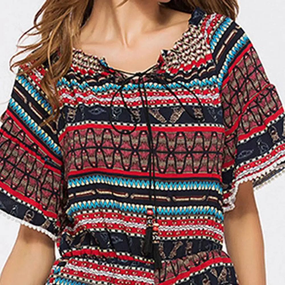 Модные женские комбинезоны летний Повседневный Детский костюм на шнуровке с